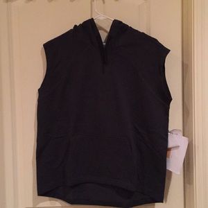 Dark grey sleeveless sweatshirt